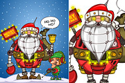 Robot Santa and Elf, a Technology Illustration by yuanden graphics (Thumbnail 1 of 3)