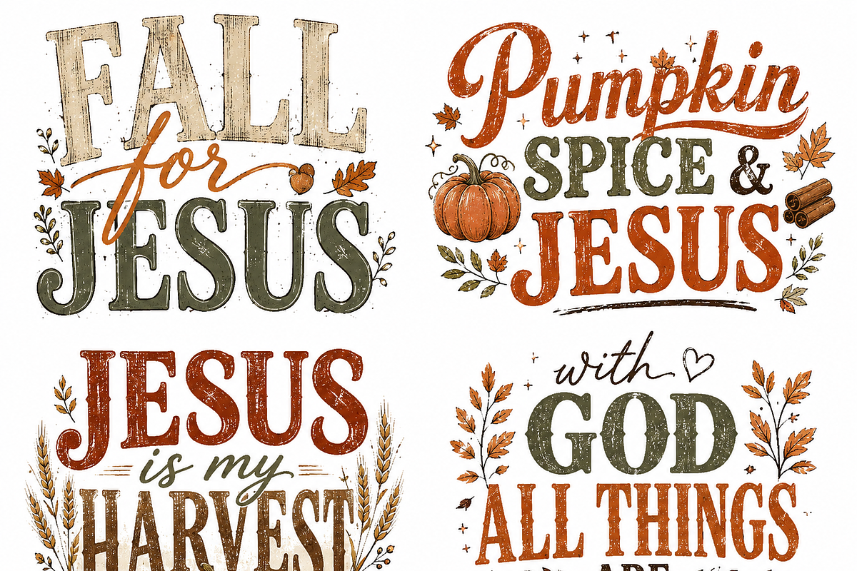 Fall Christian PNG Bundle 24 pics, a Decorative Illustration by ElDesignState (Photo 4 of 33)