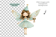 Fairy Garden Clipart, 134 PNG, a Decorative Illustration by EllyandLima (Thumbnail 2 of 10)
