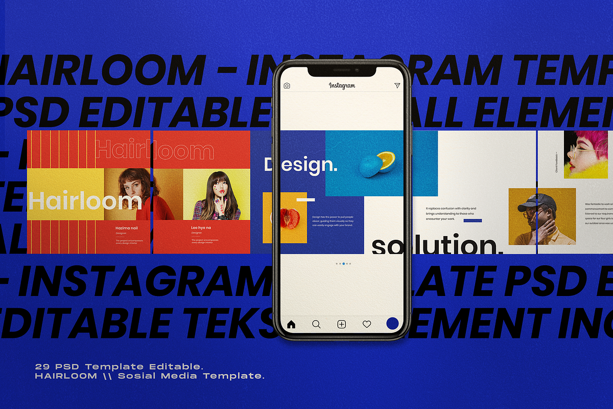 HAIRLOOM-Social Media Template + SG, a Social Media Template by Dirtytemp Studio (Photo 2 of 5)