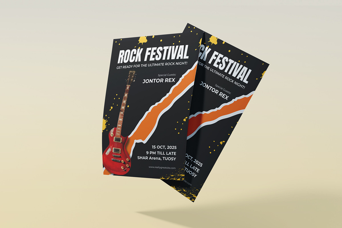 Rock Festival Flyer Template, a Flyer Template by Artnivora.Std