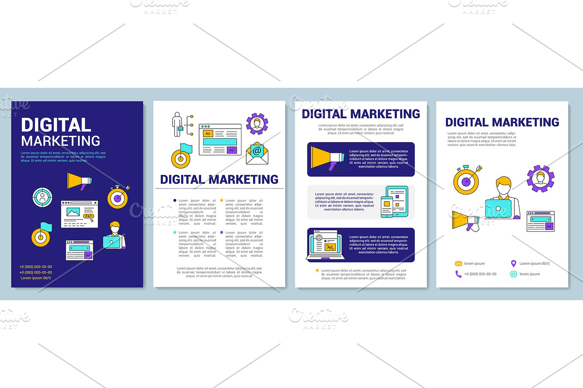 Digital marketing brochure template, a Brochure Template by IMG Visuals