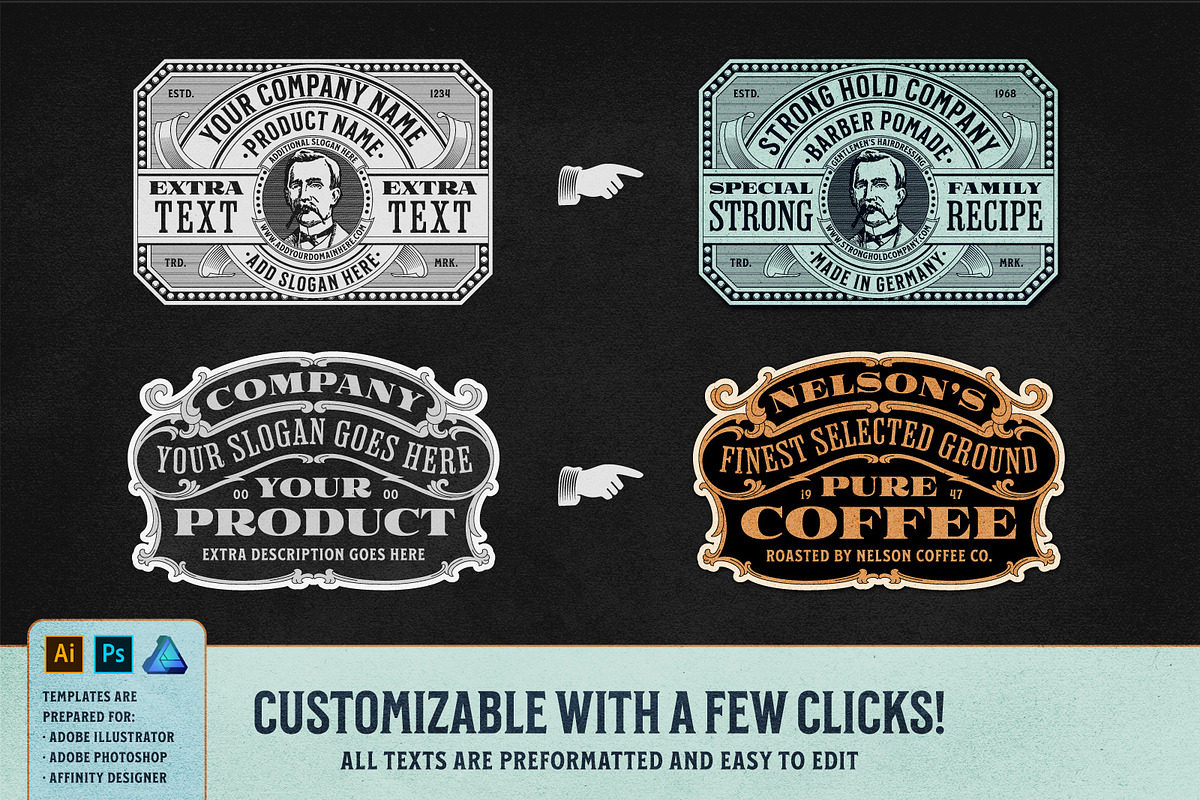 Nostalgic Font and Label Collection, a Graphic by Heritage Type Co. (Photo 5 of 14)