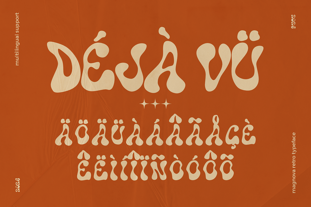 Mignova - Psychedelic Display Font, a Handwritten Font by figuree studio (Photo 6 of 8)