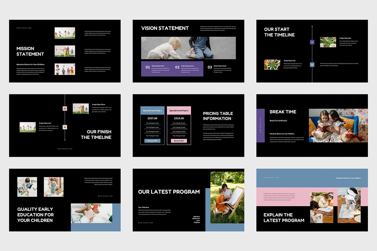 Mana: Children Related Powerpoint, a Presentation Template by Punkl Camp (Photo 7 of 9)