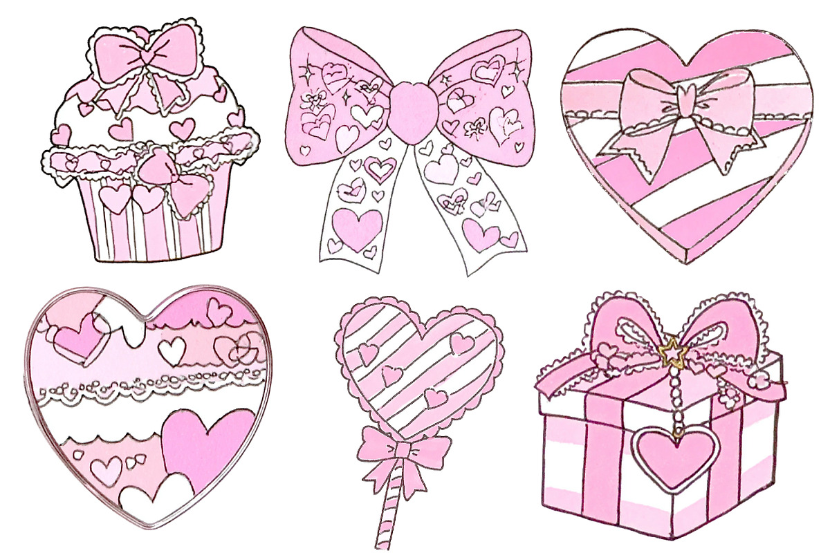 Coquette valentine clipart, an Illustration by Designworld (Photo 2 of 4)