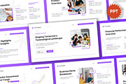 White Modern Annual Report PPT, a Presentation Template by Aiyari Graphic (Thumbnail 1 of 5)