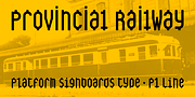 Provincial Railway, a Sans Serif Font by Fabio Ares (Thumbnail 1 of 9)