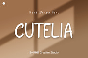 Cutelia Elegant Handmade Font, a Font by RHD Creative Studio (Thumbnail 1 of 9)
