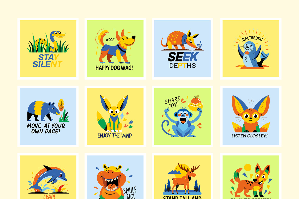 Cute Safari Animal Stickers, an Emoji Icon by Vectors Market (Photo 7 of 9)