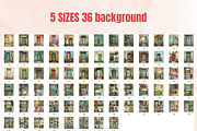 Spring Door Collage Paper Background, a Background Graphic by GiraffeCreative (Thumbnail 2 of 9)