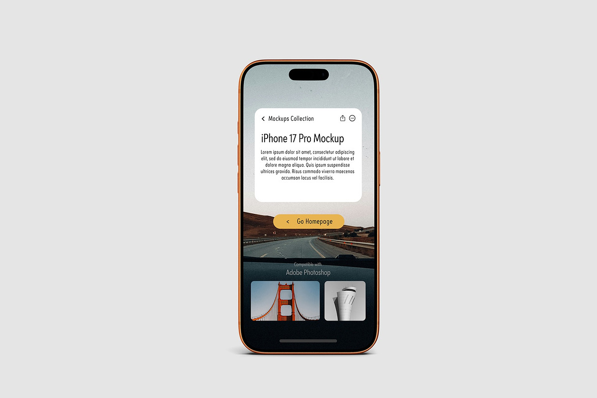 iPhone 17 Pro Mockups, an iPhone Mockup by Tahtagraphic (Photo 4 of 14)