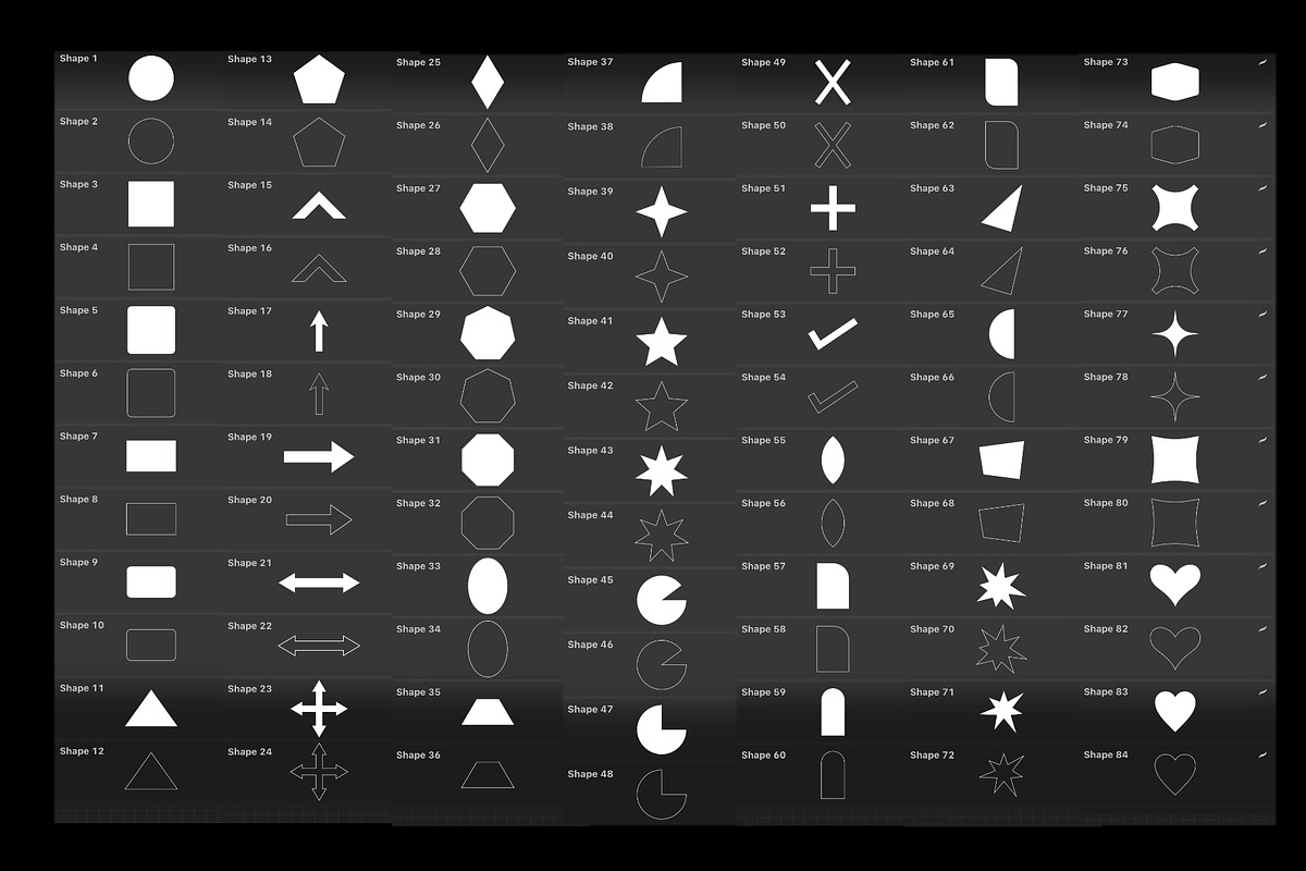 150 Shape Stamps for Procreate, a Brush Add-On by aivos (Photo 6 of 7)