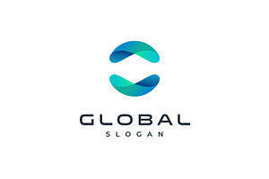 Global Globe Earth Logo Design