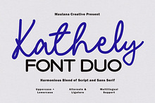 Kathely Font Duo Sans Signature