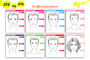 Face Chart Set, an Illustration by PicByKate (Thumbnail 3 of 5)