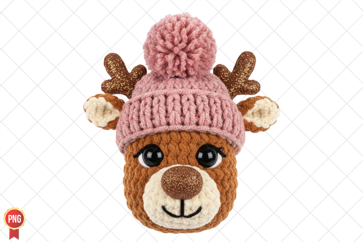 Crochet Faux Yarn Christmas Reindeer, an Illustration by SinaCreation (Photo 1 of 7)