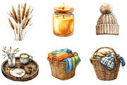 Watercolor Cozy Neutral Winter Clipa, an Illustration by DreamArtGraphic (Thumbnail 5 of 5)
