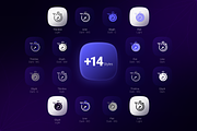 Time Management Icons – 14x, an Outline Icon by Alireza Icons (Thumbnail 3 of 3)