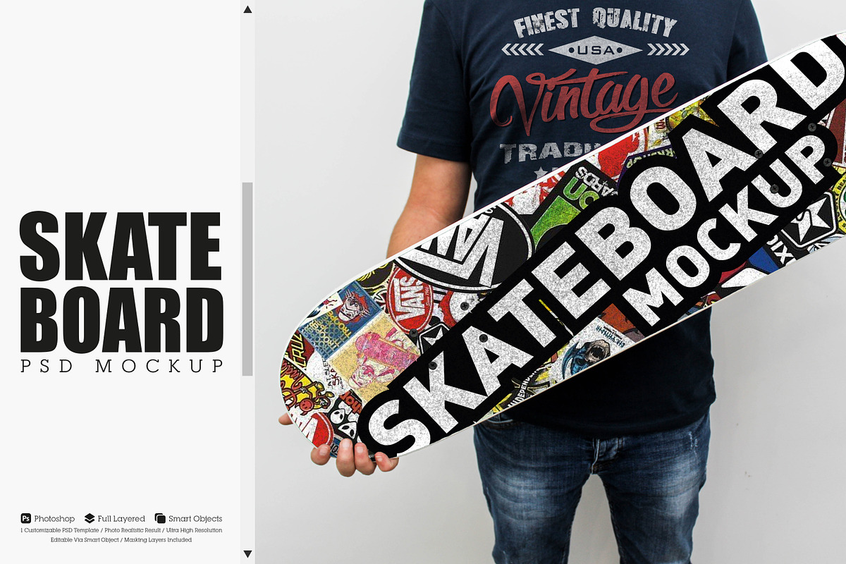Skateboard Mockup #36, a Shirt Mockup by alexandeerco (Photo 1 of 5)