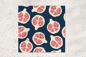 Pomegranate Seamless Pattern