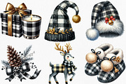 Watercolor Luxury Christmas Clipart, an Illustration by Canvas Craft (Thumbnail 4 of 8)