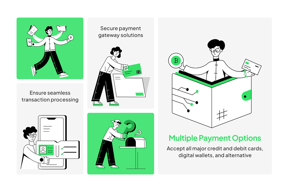 Payment Gateway Illustration Bundle, a Person Illustration by Vectors Market (Photo 3 of 7)