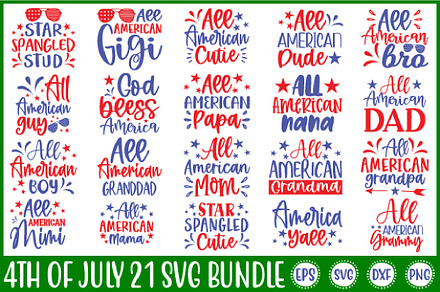4th of July typography Tshirt SVG