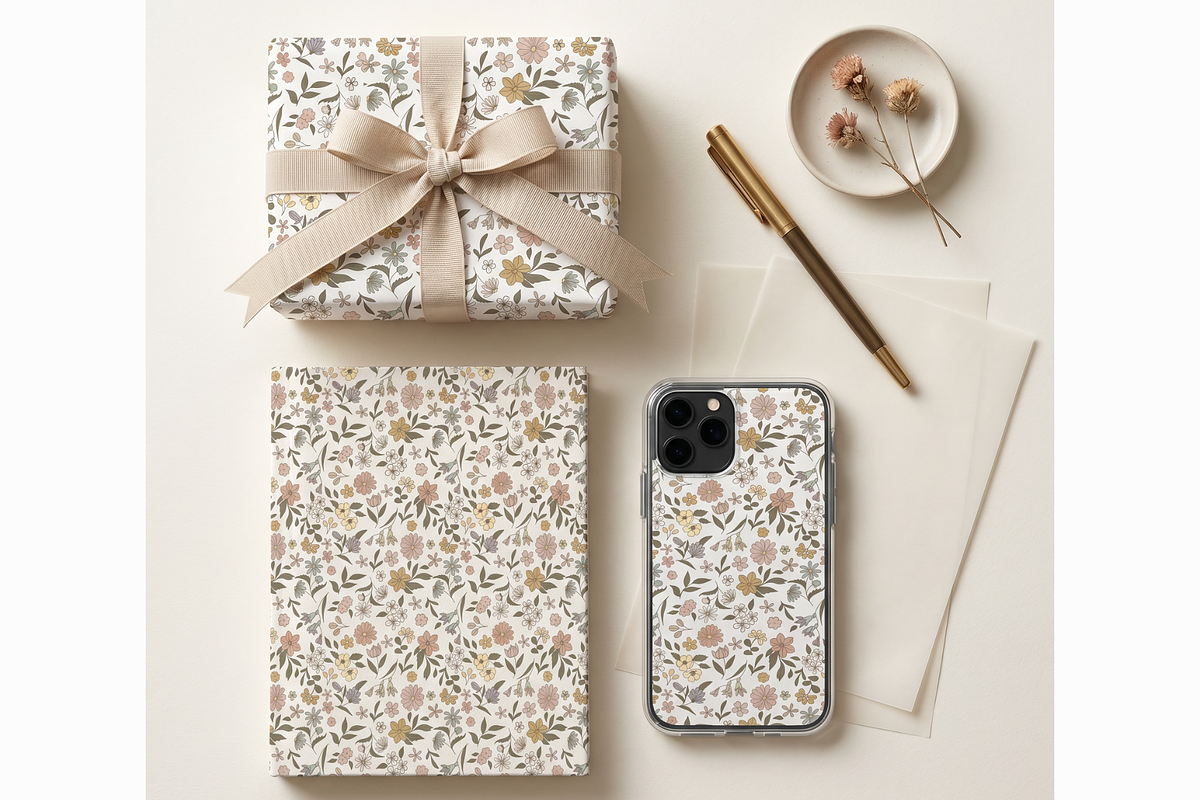 Cottage Blossoms Seamless Pattern, a Pattern Graphic by OwlAndFern (Photo 4 of 15)