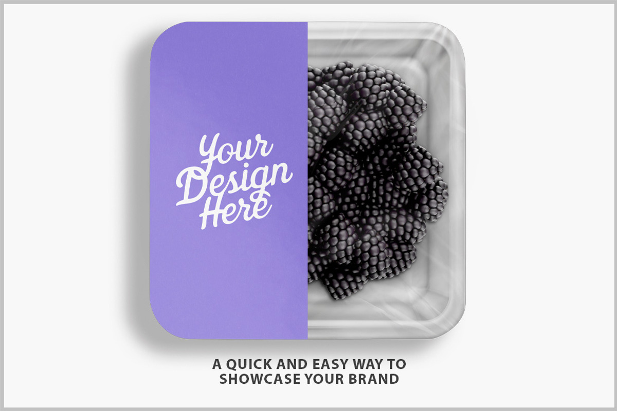 Plastic Blackberries Mockup PSD, a Packaging Mockup by Bruno's Shop (Photo 2 of 4)