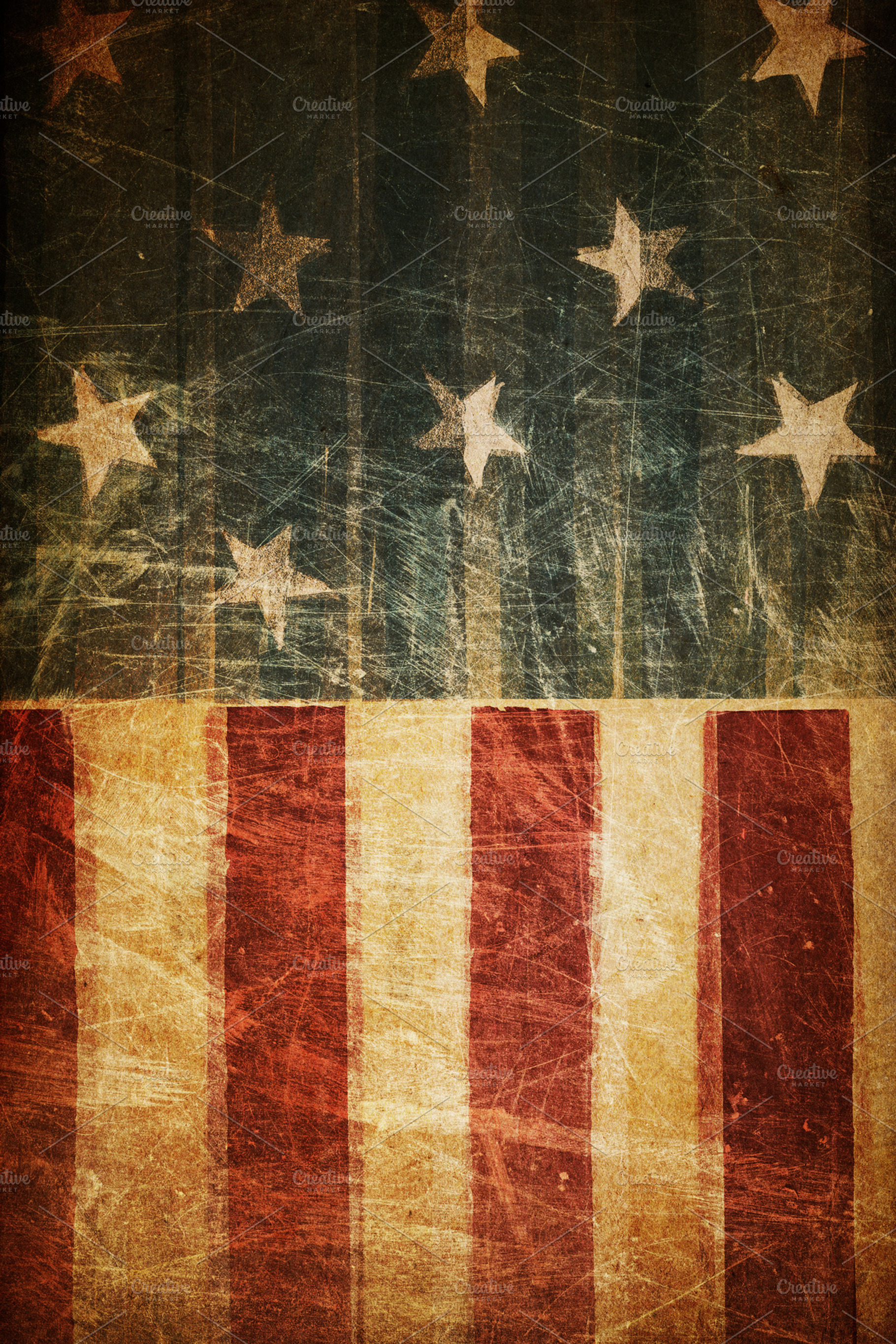 Grunge american flag, an Abstract Photo by pashabo