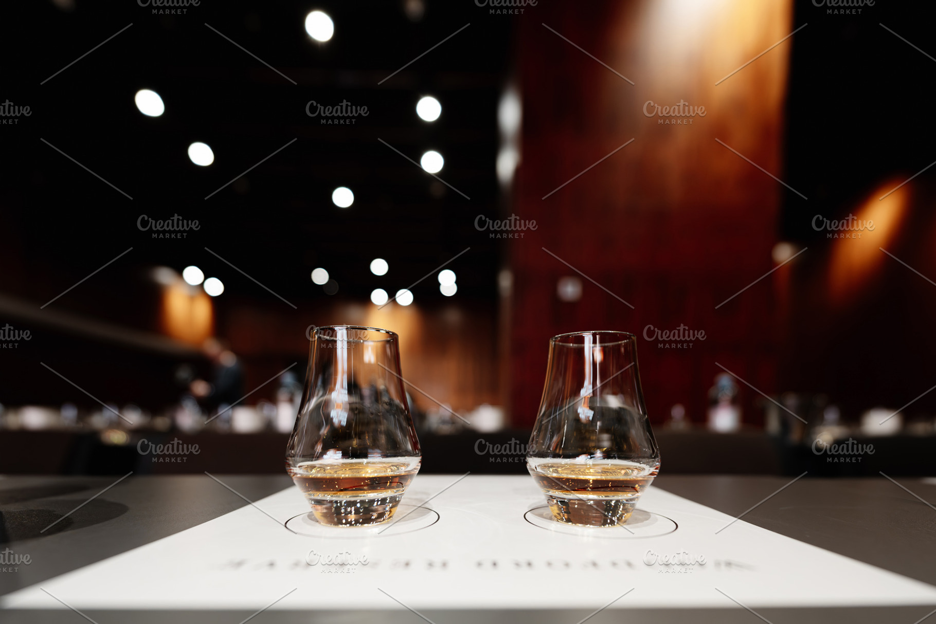Whiskey tasting. Bright glasses with alcohol., a Food & Drink Photo by Rov.7