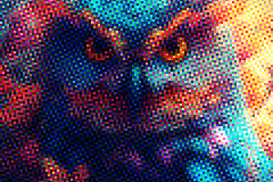 Colorful Pixels Poster Photo Effect