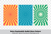 Retro Psychedelic Radial Wave Patter, a Pattern Graphic by Unique Design Team (Thumbnail 3 of 3)