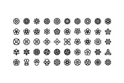 50 Spring Flowers Icons, an Outline Icon by Side Project (Thumbnail 2 of 7)