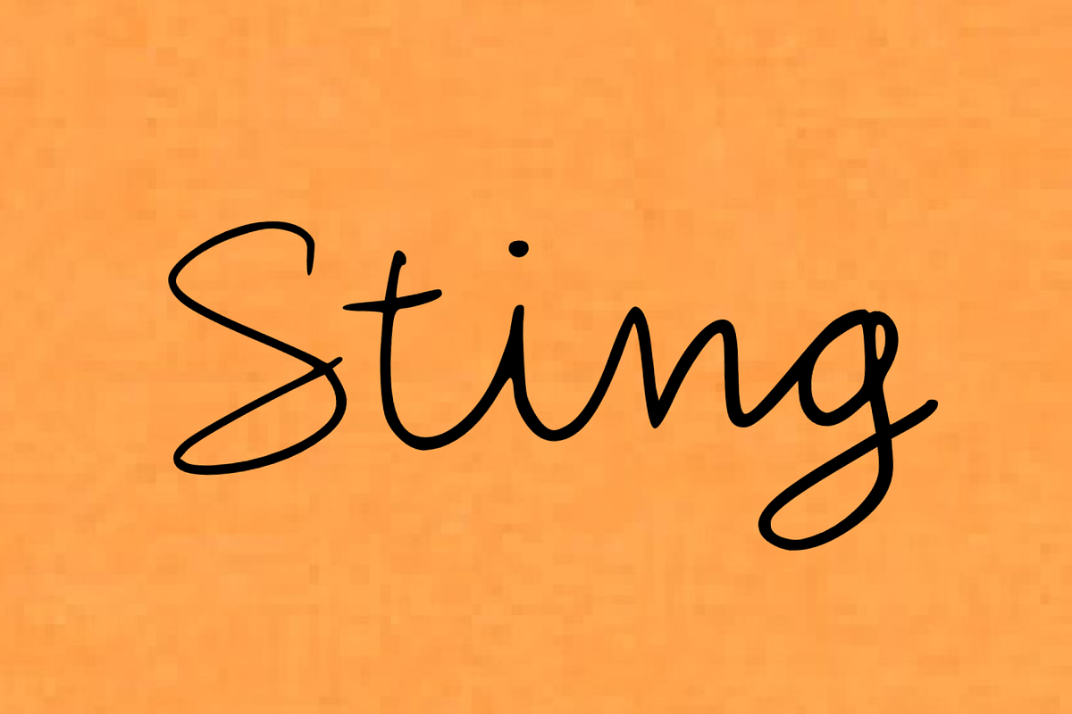 Sting - Handwritten Script Font