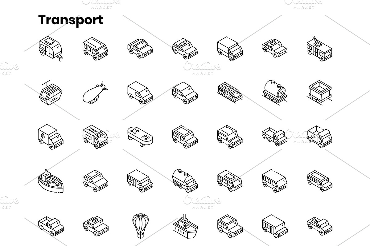 2000+ Isometric Icons Set, an Outline Icon by Brickclay (Photo 11 of 37)