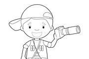 80x Professions for Coloring, an Education Illustration by asantosg (Thumbnail 13 of 17)