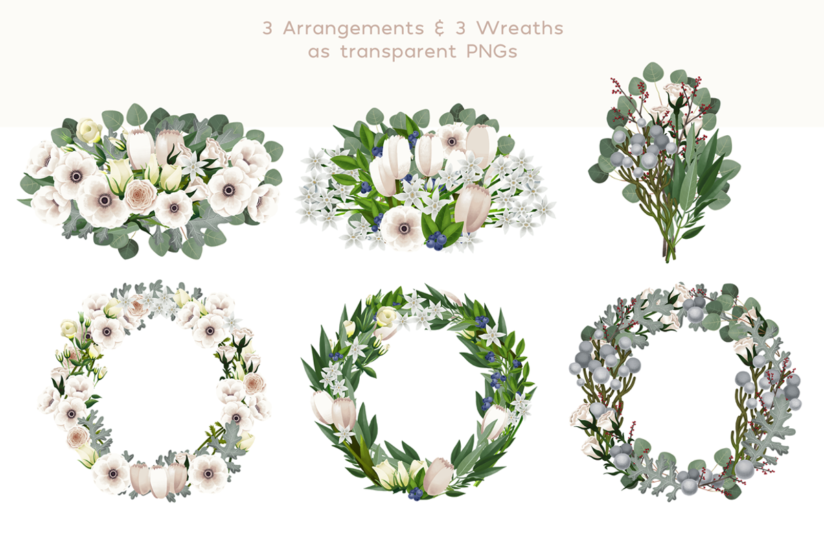 White Flowers, a Decorative Illustration by skrich (Photo 3 of 8)