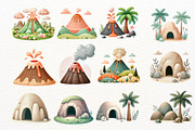 Watercolor Dinosaur Clipart Set, an Animal Illustration by Nicolle's Colorful Art (Thumbnail 4 of 8)