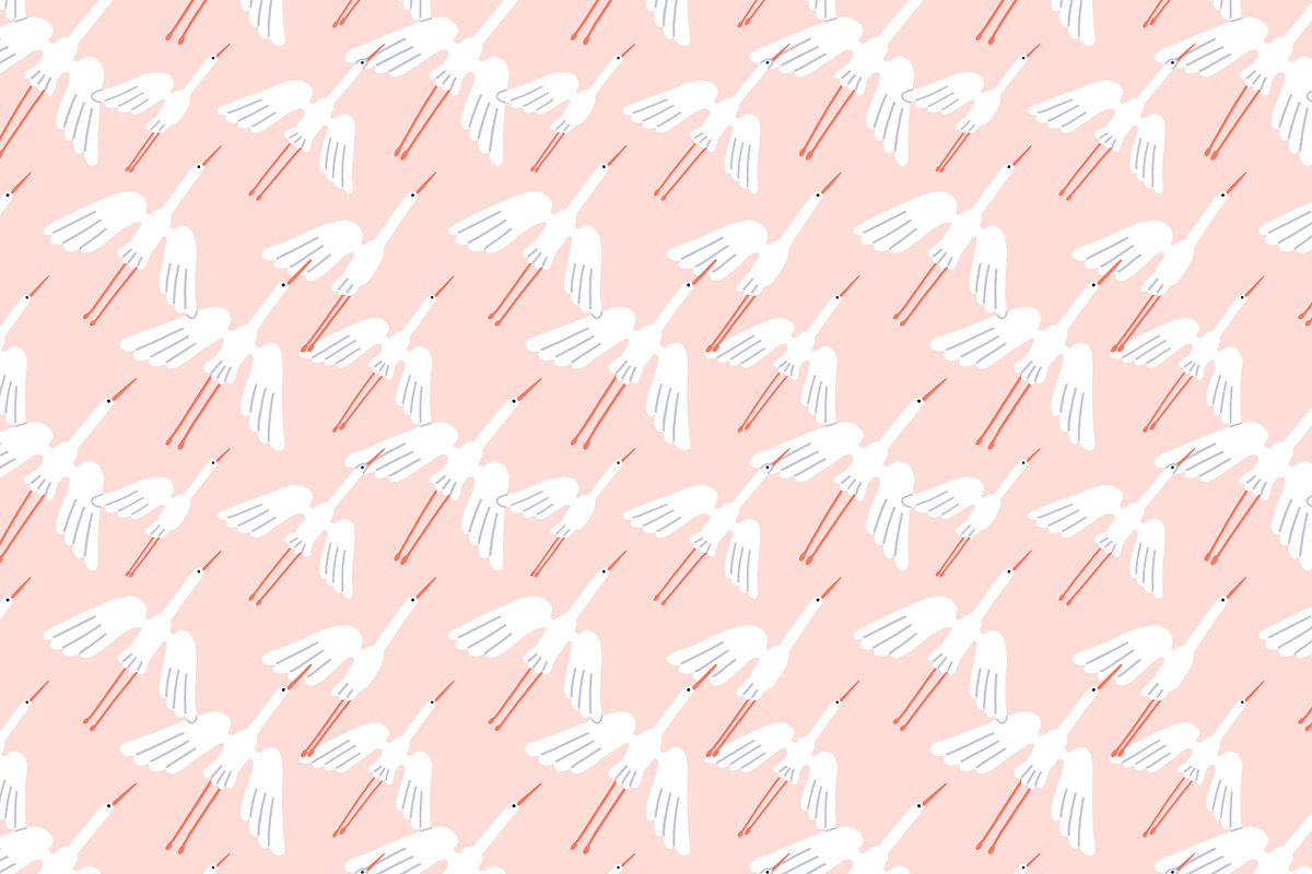 Flying birds seamless patterns set, an Animal Illustration by Good Studio (Photo 3 of 10)