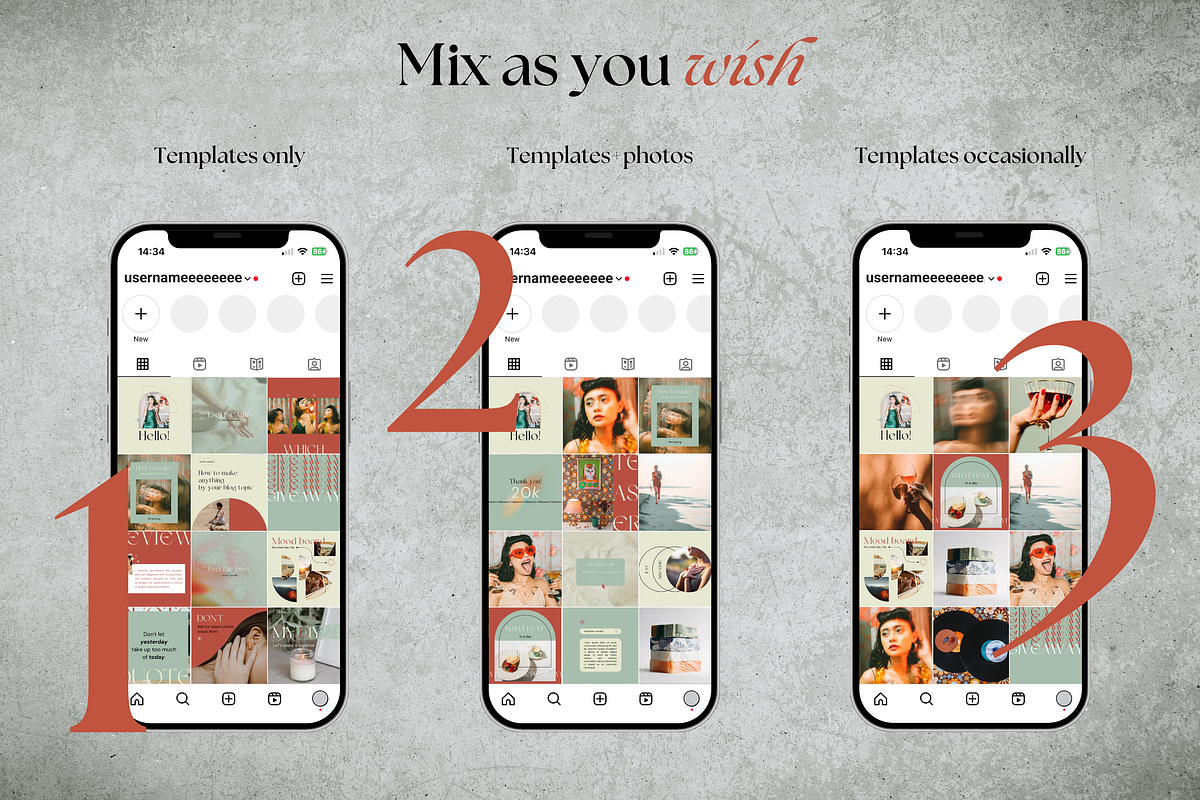 Teal&Red Instagram Templates Pack, a Social Media Template by Social Media Designer (Photo 3 of 6)