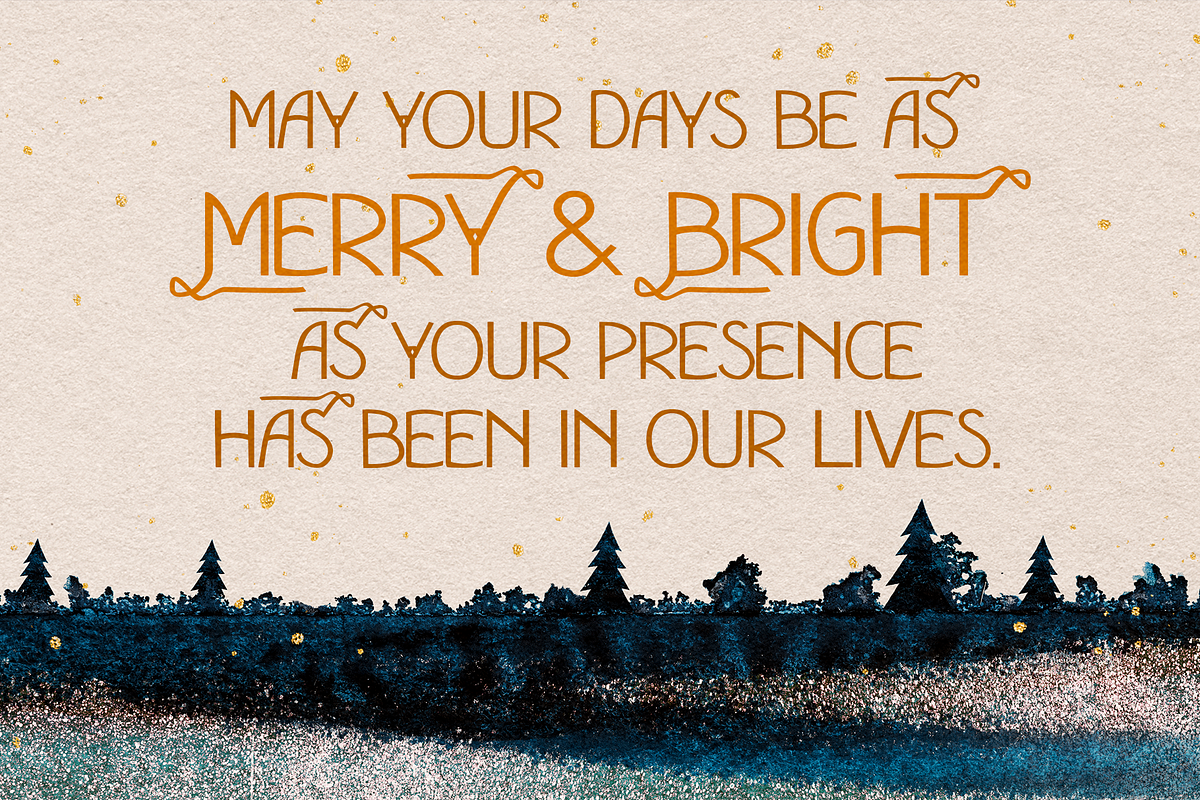 Bright Night Xmas Holiday Display, a Font by Cloverons (Photo 3 of 13)