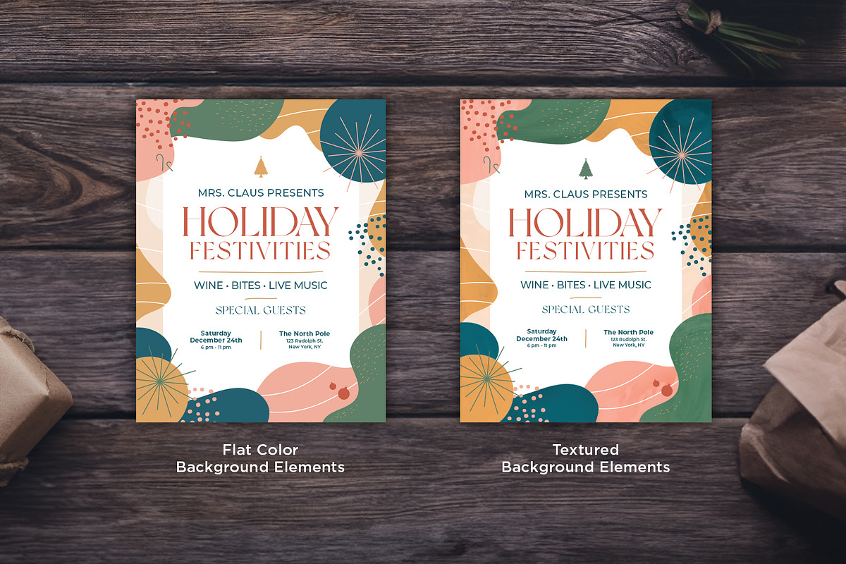 Holiday Flyer+Social - PSD AI INDD, a Flyer Template by Everyday Monster Creative (Photo 2 of 4)