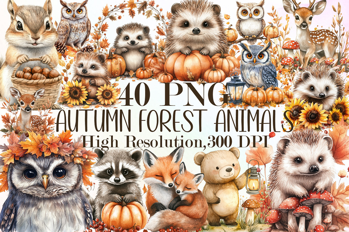 Autumn Forest Compositions Animals P, an Illustration by Sublimation Artist (Photo 1 of 6)