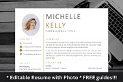Resume/CV with Photo for MS Word, a Resume Template by The Career Lab (Thumbnail 1 of 10)