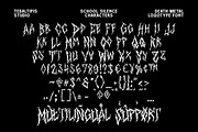 School Silence - Death Metal Font, a Blackletter Font by tebaltipislab (Thumbnail 7 of 12)