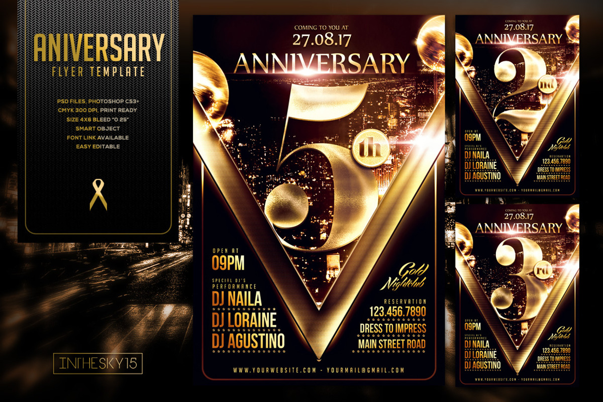 Anniversary Flyer Template, a Flyer Template by InTheSky15 (Photo 1 of 2)