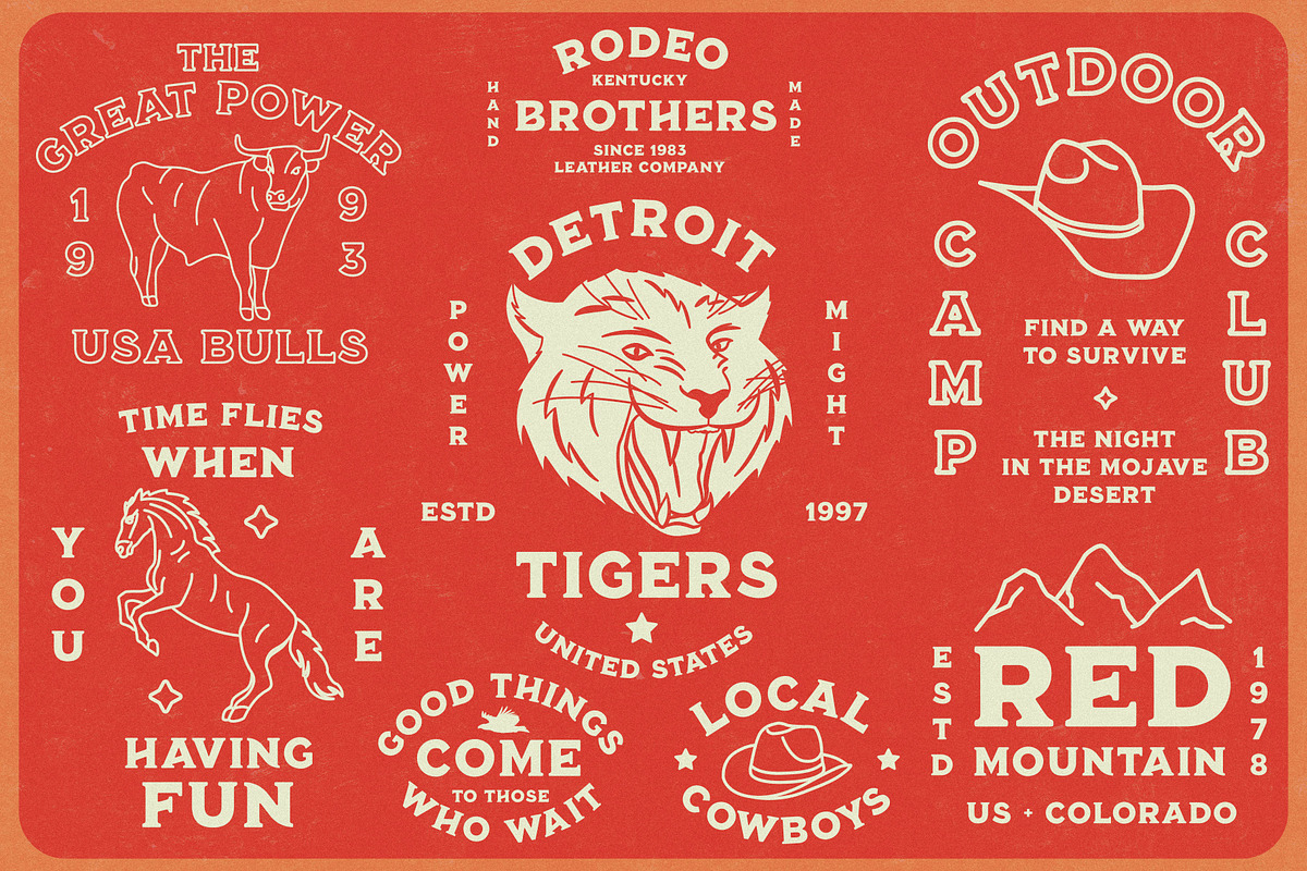 Bronco Font Collection + Extras, a Serif Font by Misha Sova (Photo 2 of 10)