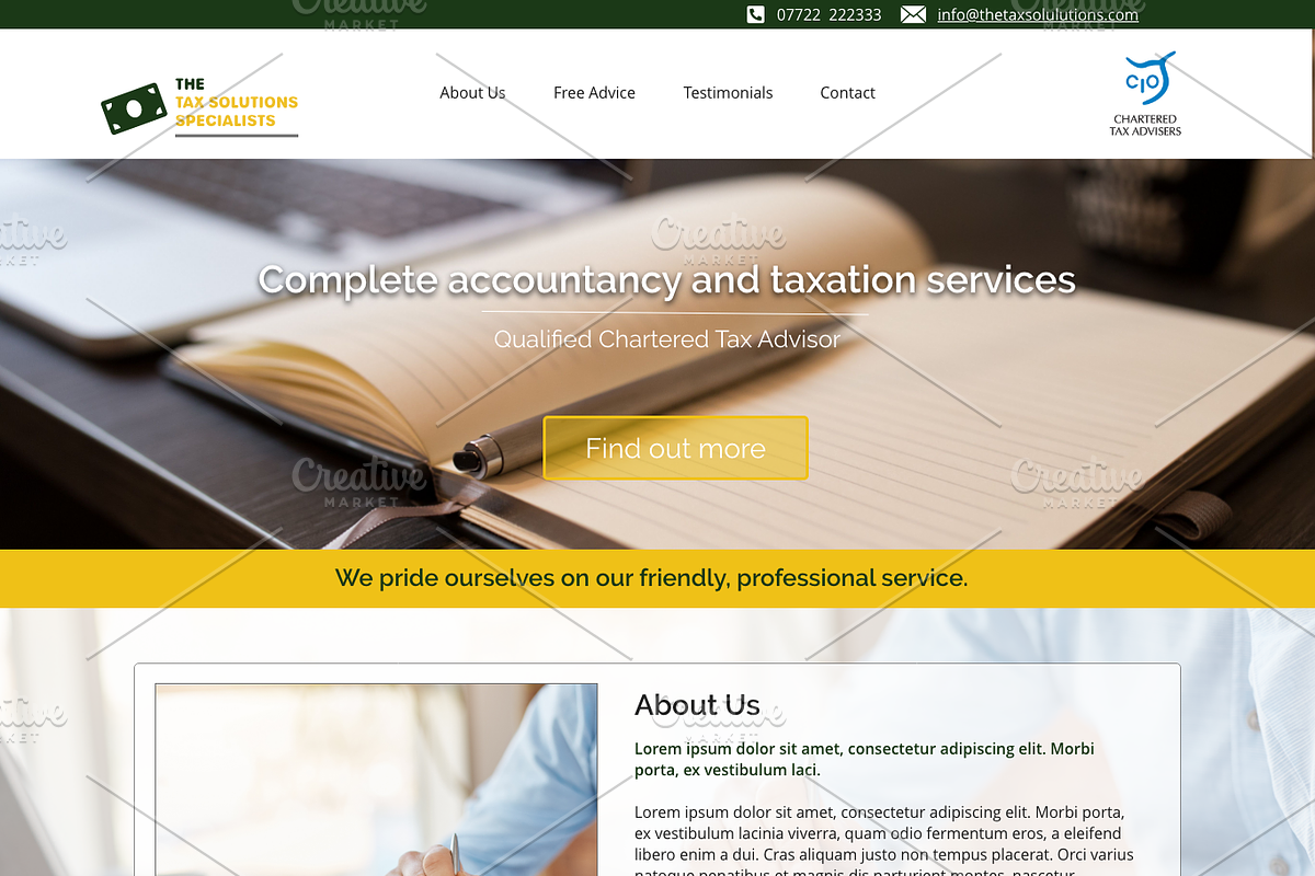 Adobe XD - Financial Website Design, a Marketing Template by Darweish Designs